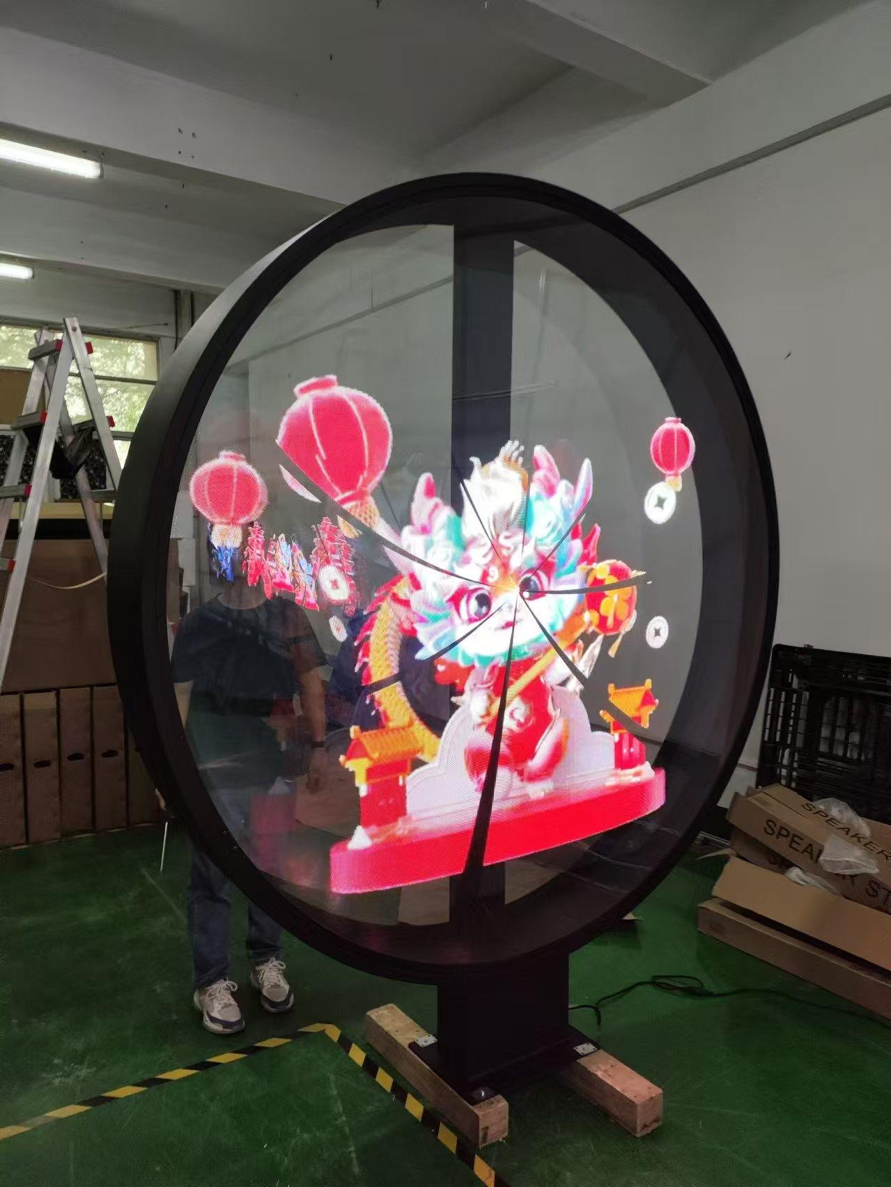 Kapak korumalı 200cm Noel 3D Hologramlı Fan