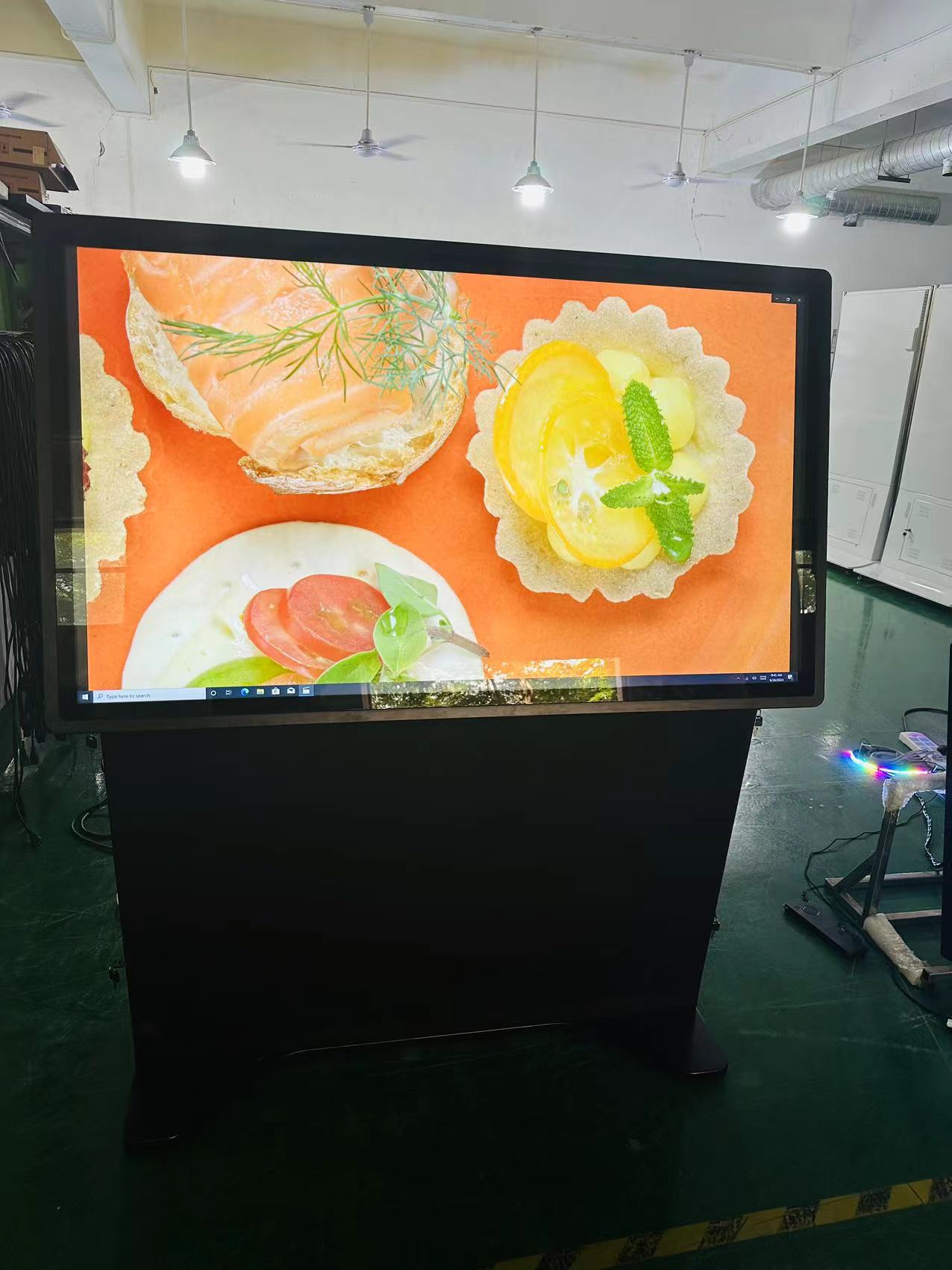 Dahili i7 bilgisayar ile 55 inç Stand dokunmatik ekran kiosk lcd Pcap monitör
