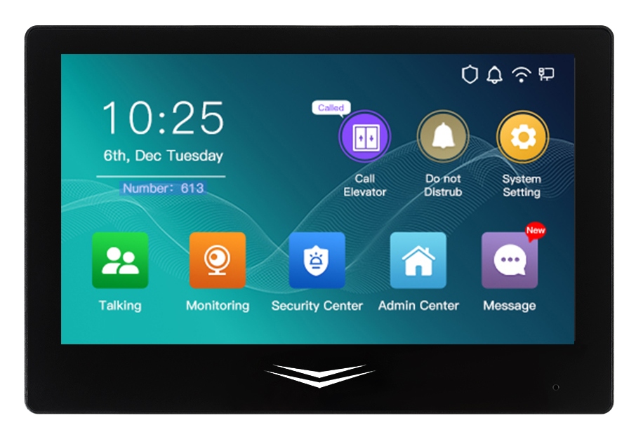 7 inç kapalı ünite interkom kapı zili villa görüntülü arama telefonları