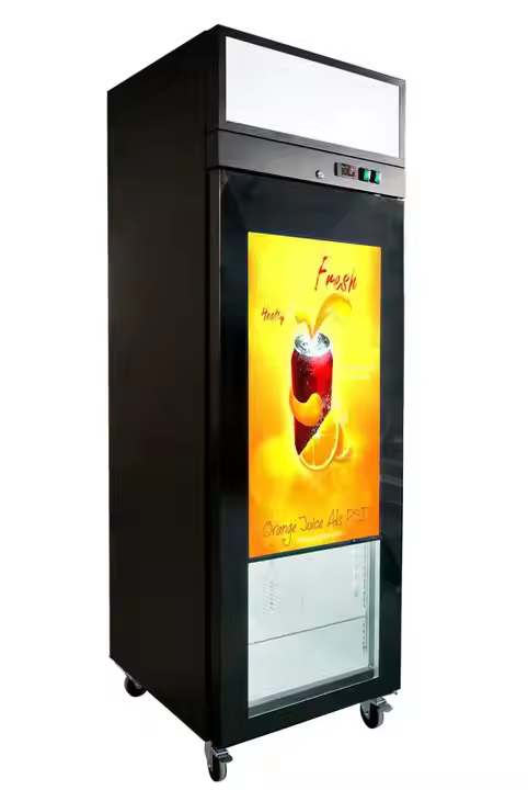 Özelleştirilmiş yarı saydam dijital LCD ekran buzdolabı kapısı