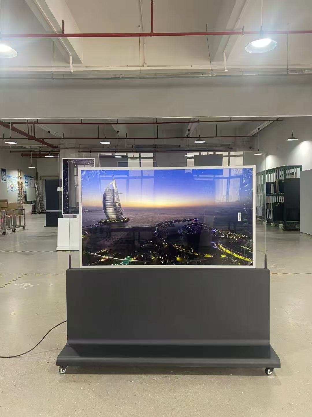 Zemin ayakta ikili taraflı 55 inç lcd peyzaj ekran kiosk